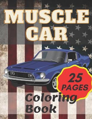 Book cover for Muscle Car Coloring Book