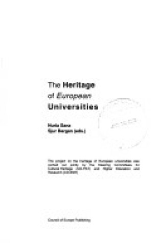 Cover of The Heritage of European Universities