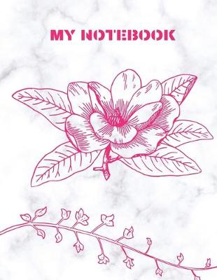 Book cover for Marbel Pink Flower - Blank Lined Notebook With Premium Quality Pages