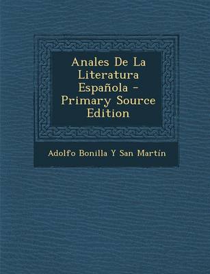 Book cover for Anales de La Literatura Espanola