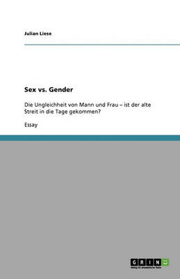 Cover of Sex vs. Gender