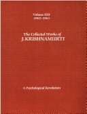 Cover of The Collected Works of J. Krishnamurti, (1962-1963)