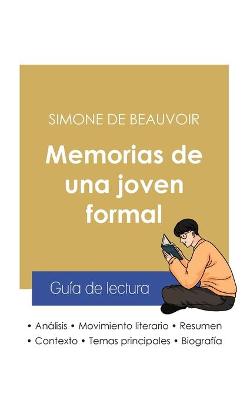 Book cover for Guia de lectura Memorias de una joven formal de Simone de Beauvoir (analisis literario de referencia y resumen completo)