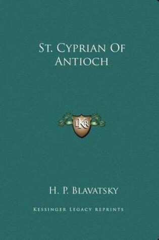 Cover of St. Cyprian of Antioch