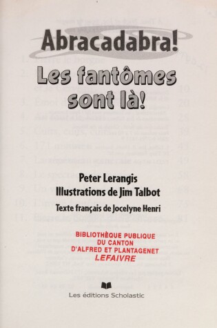 Cover of Les Fant?mes Sont L?!