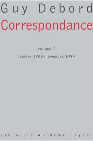 Cover of Correspondance Volume 7