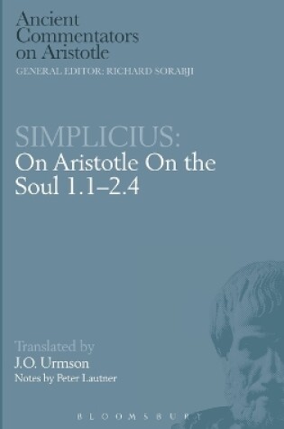 Cover of On Aristotle "On the Soul 1 and 2, 1-4"