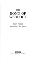 Book cover for The Bond of Wedlock