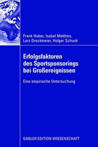 Cover of Erfolgsfaktoren Des Sportsponsorings Bei Grossereignissen