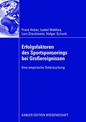 Book cover for Erfolgsfaktoren Des Sportsponsorings Bei Grossereignissen