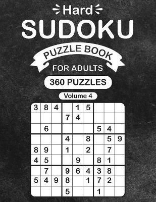 Book cover for Hard Sudoku Puzzle Book For Adults Volume 4