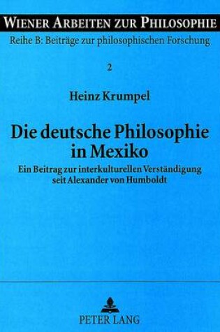 Cover of Die Deutsche Philosophie in Mexiko