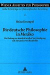 Book cover for Die Deutsche Philosophie in Mexiko