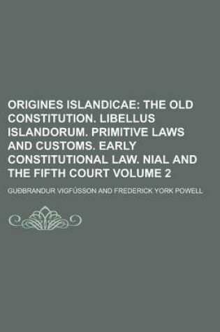 Cover of Origines Islandicae Volume 2