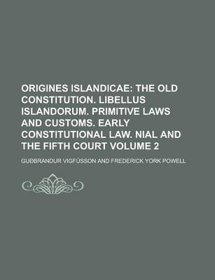 Book cover for Origines Islandicae Volume 2