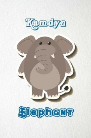 Cover of Kamdyn Elephant A5 Lined Notebook 110 Pages