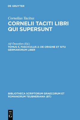 Book cover for de Origine Et Situ Germanorum Liber