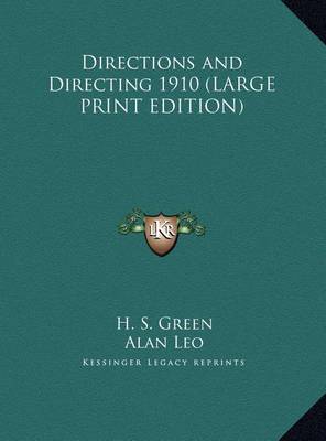 Book cover for Directions and Directing 1910