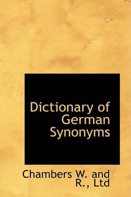 Book cover for Dictionary of German Synonyms