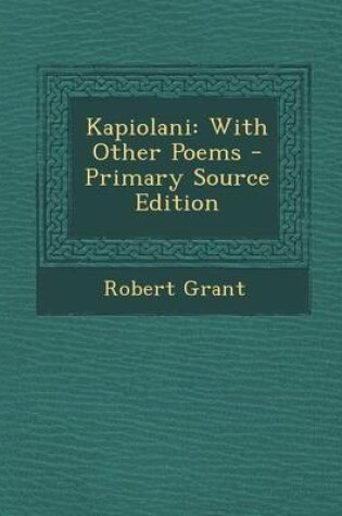 Cover of Kapiolani