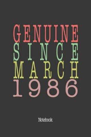 Cover of Genuine Since March 1986