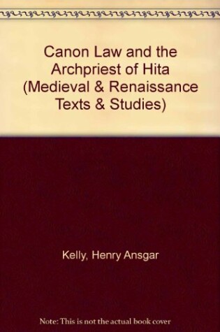 Cover of Canon Law and the Archpriest of Hita