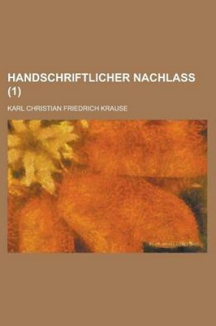 Cover of Handschriftlicher Nachlass (1)