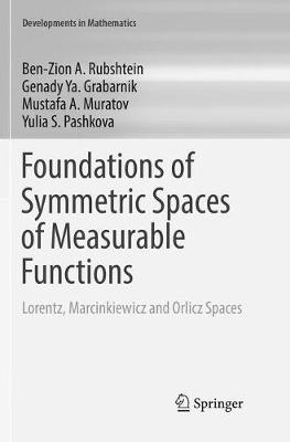 Cover of Foundations of Symmetric Spaces of Measurable Functions