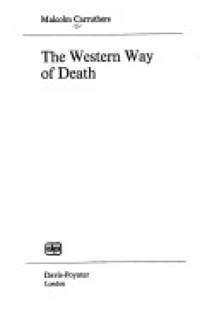 Cover of Western Way of Death