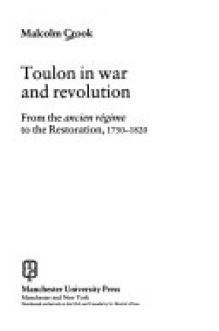 Cover of Toulon in War and Revolution