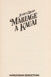 Book cover for Mariage AA Kauai