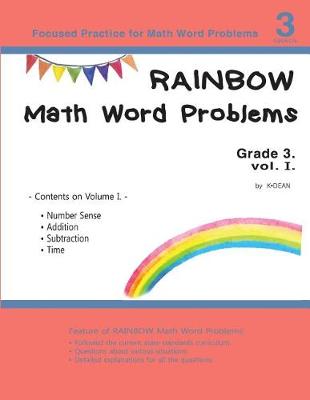 Book cover for Rainbow Math Word Problems Grade 3 vol. I