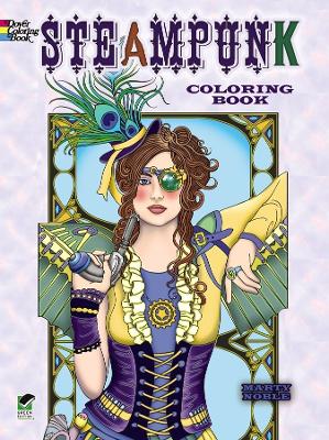 Book cover for Creative Haven Steampunk Coloring Book