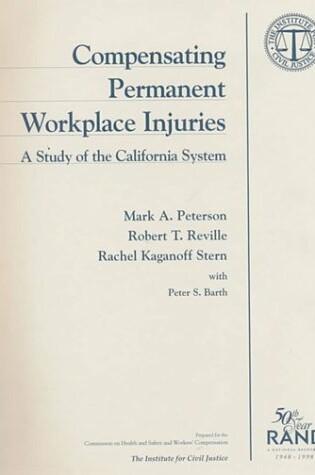 Cover of Compensating Permanent Workplace Injuries