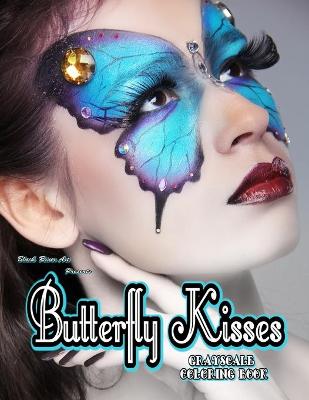 Book cover for Butterfly Kisses Grayscale Coloring Book