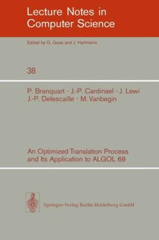 Cover of An Optimized Translation Process and Its Application to ALGOL 68