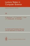 Book cover for An Optimized Translation Process and Its Application to ALGOL 68