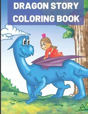 Book cover for Dragon Story Coloring Book