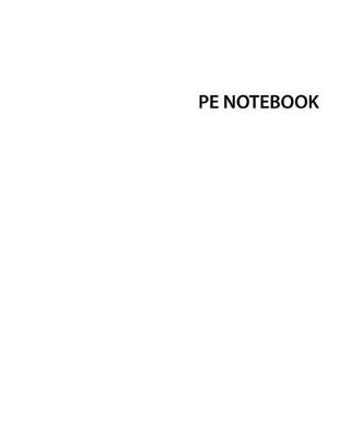 Book cover for PE Notebook