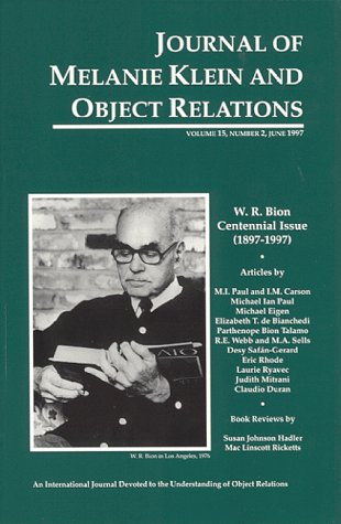 Book cover for Journal of Melanie Klein and Object Relations