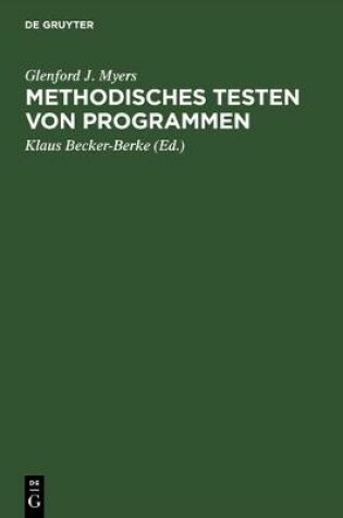 Cover of Methodisches Testen von Programmen