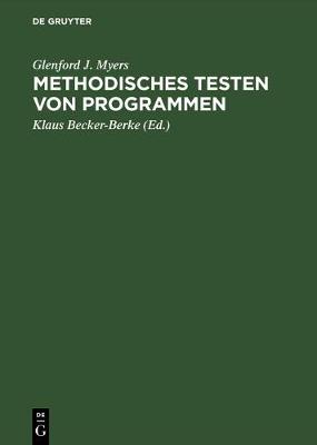 Book cover for Methodisches Testen von Programmen