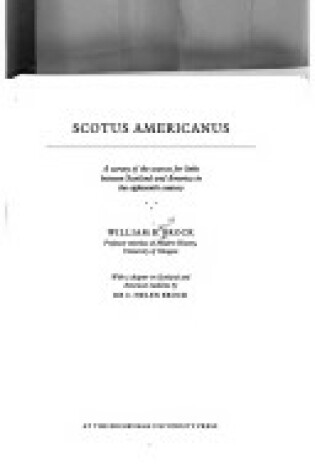 Cover of Scotus Americanus