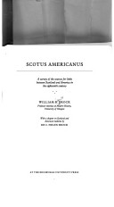 Book cover for Scotus Americanus