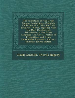 Book cover for The Primitives of the Greek Tongue