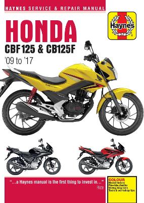 Book cover for Honda CBF125 & CB125F ('09 To '17)