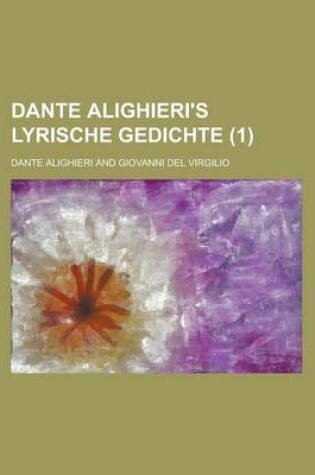 Cover of Dante Alighieri's Lyrische Gedichte (1)