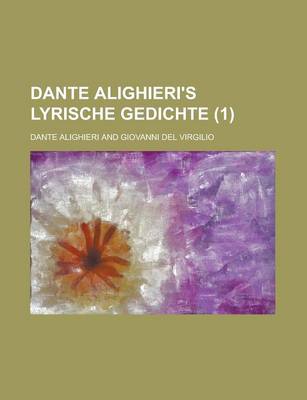 Book cover for Dante Alighieri's Lyrische Gedichte (1)