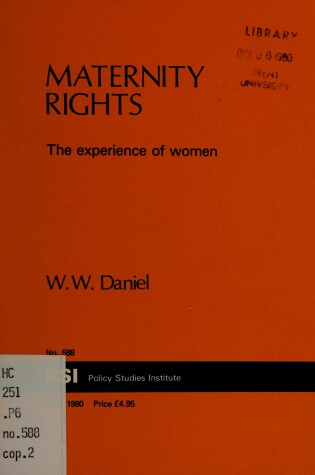 Cover of Maternity Rights