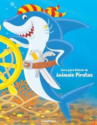 Book cover for Livro para Colorir de Animais Piratas